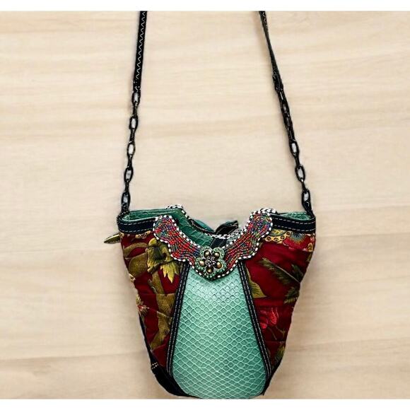 Vintage Mary Frances Beaded Floral Bucket Bag - Picture 3 of 12